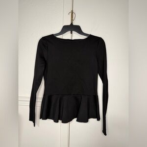 Jason Wu Elegant Black Peplum Blouse size SP NEW WITH TAG